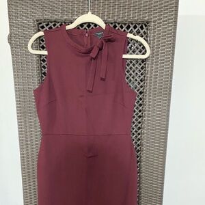 Burgundy Rayon Dress